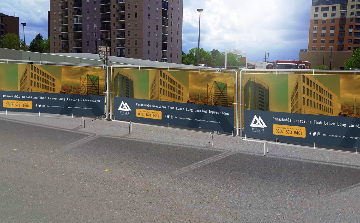 Heras Fence Banners Bulk Discounts Uk Printed Construction