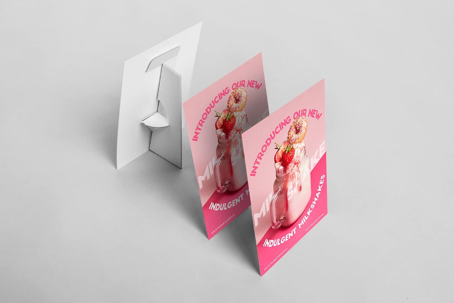 a-size-strut-card Custom printed Point of Sale (POS) displays for effective retail marketing UK