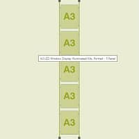 A3 Portrait LED Cable Pocket - 5 Panel