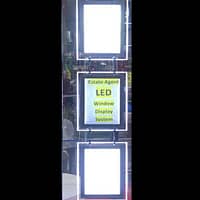 3 x A3 LED Portrait Cable Pockets, Estate Agent Displays