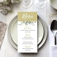 DL Wedding Menu Single Sided