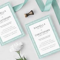 A6 Wedding Invitation Double Sided