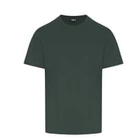 Green Custom Logo Embroidery on Left Chest T-Shirt, Front Left Chest Logo Embroidered Tee
