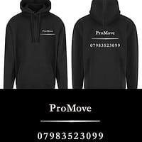 Black Embroidered Workwear Hoodies, Custom Work Hoodies