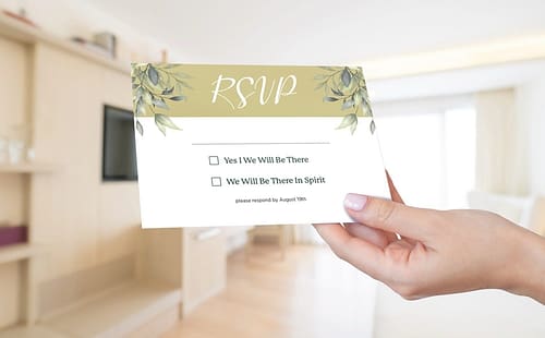 A6 RSVP Cards Double Sided