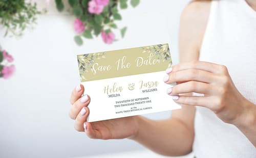 A6 Save The Date Single Sided