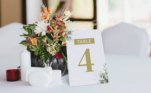 Wedding Table Name Cards