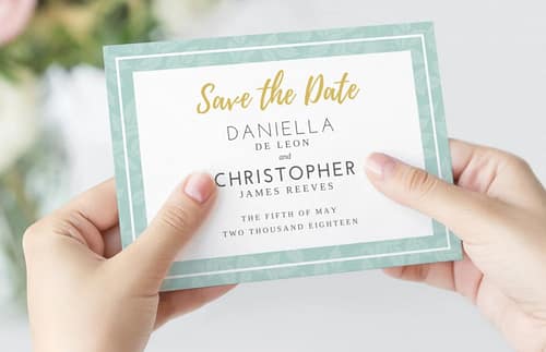 A6 Save The Date Single Sided