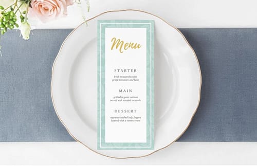 DL Wedding Menu Double Sided