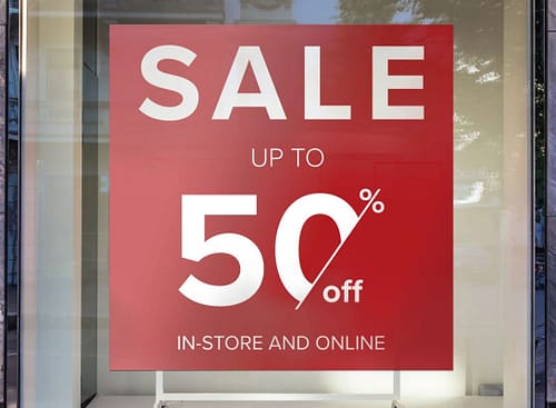 500mm x 500mm Vinyl Window Stickers