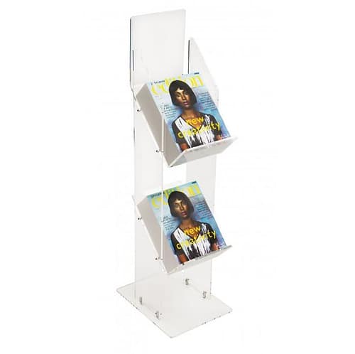 2 Tier Acrylic Magazine Stand