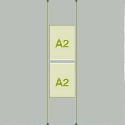 A2 Portrait LED Cable Pocket - 2 Panel
