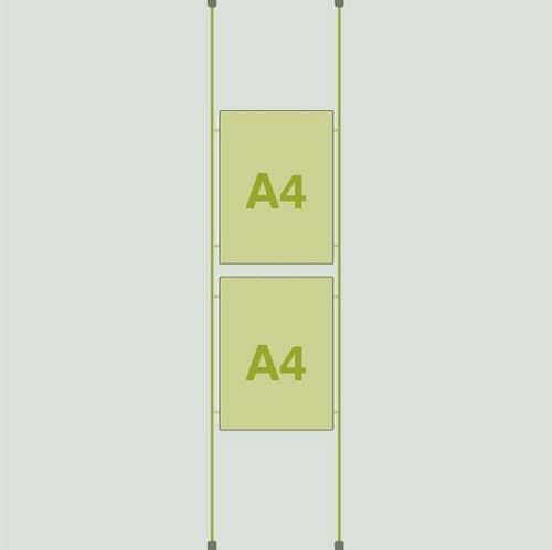 A4 Portrait LED Cable Pocket - 2 Panel