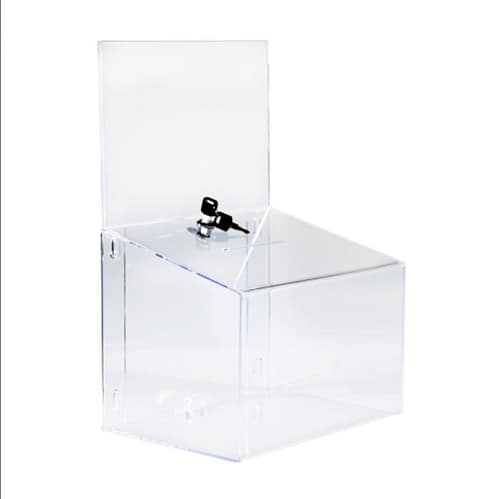 Large Suggestion Box with A4 Header and Lock