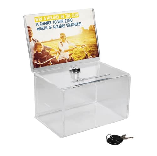 Small Suggestion Box with A6 Header and Lock