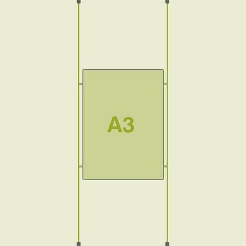 A3 Portrait LED Cable Pocket - 1 Panel