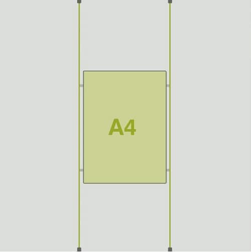 A4 Portrait LED Cable Pocket - 1 Panel