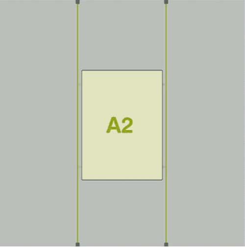 A2 Portrait LED Cable Pocket - 1 Panel
