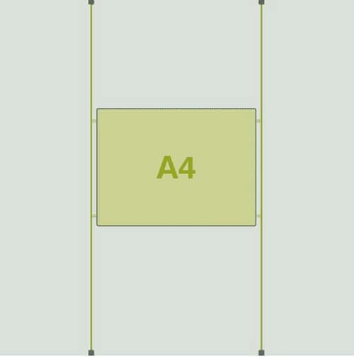 A4 Landscape LED Cable Pocket - 1 Panel