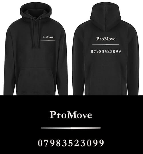 Black Embroidered Workwear Hoodies, Custom Work Hoodies