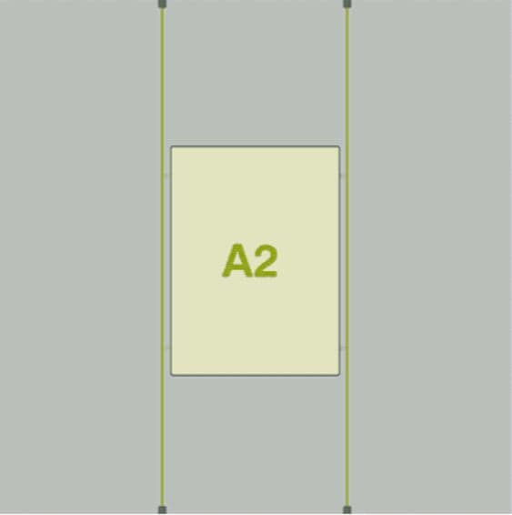 A2 Portrait LED Cable Pocket - 1 Panel