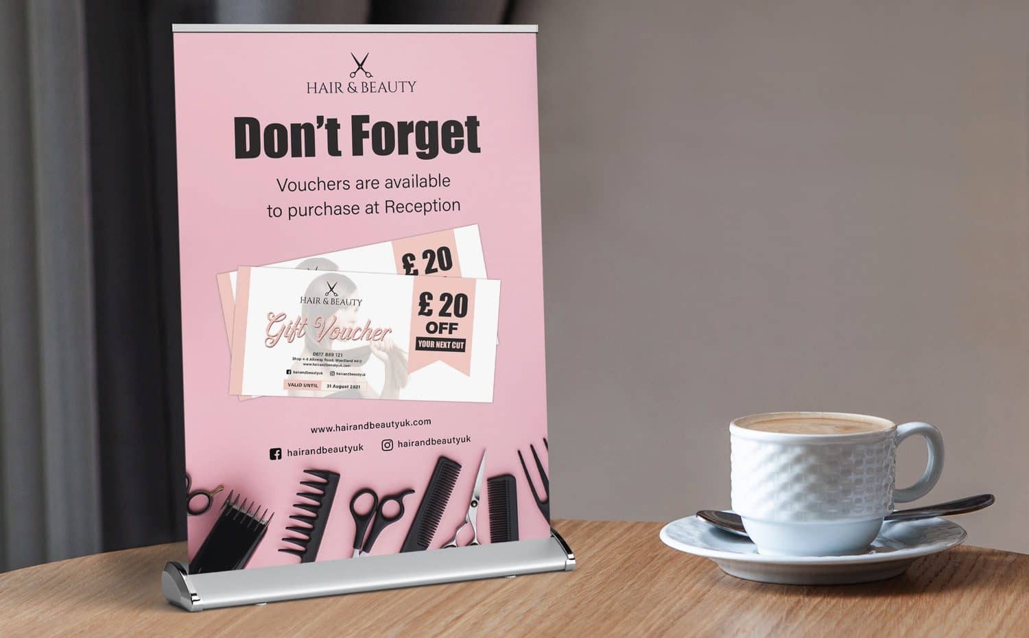 Desktop Banner Stands Mini Desktop Banners A4 A3 UK